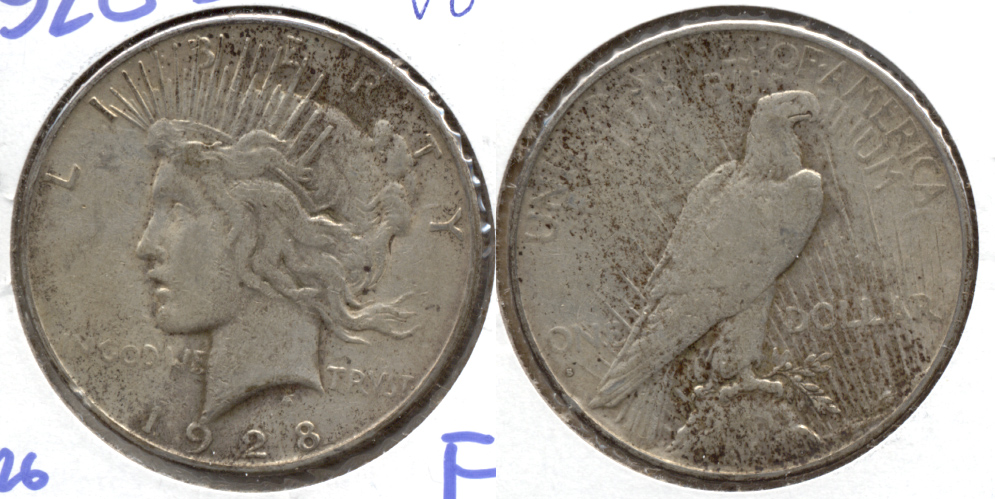 1928-S Peace Silver Dollar VG-8 c