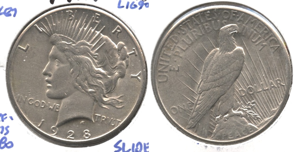 1928 Peace Silver Dollar AU-50