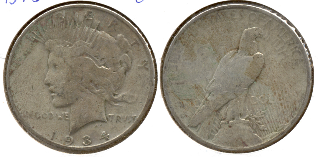 1934-S Peace Silver Dollar Good-4 a