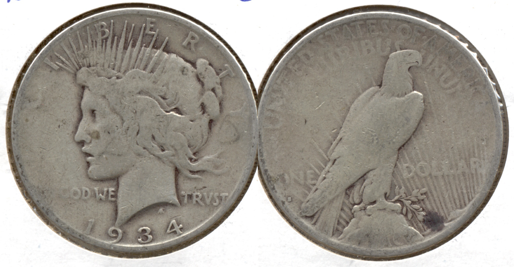 1934-S Peace Silver Dollar Good-4 b