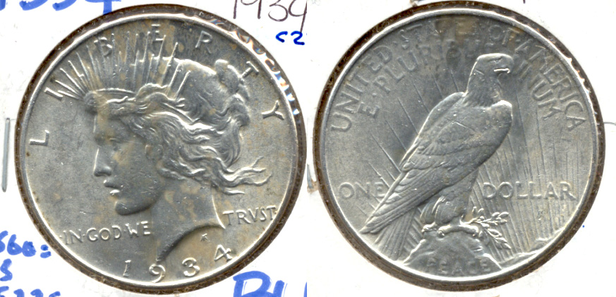 1934 Peace Silver Dollar MS-60