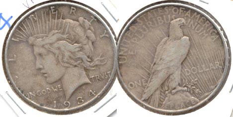 1934 Peace Silver Dollar VF-20
