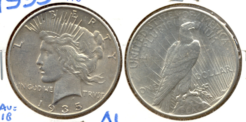 1935 Peace Silver Dollar AU-50 b