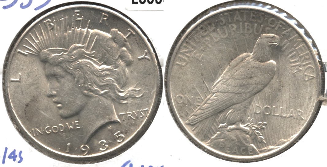 1935 Peace Silver Dollar AU-55