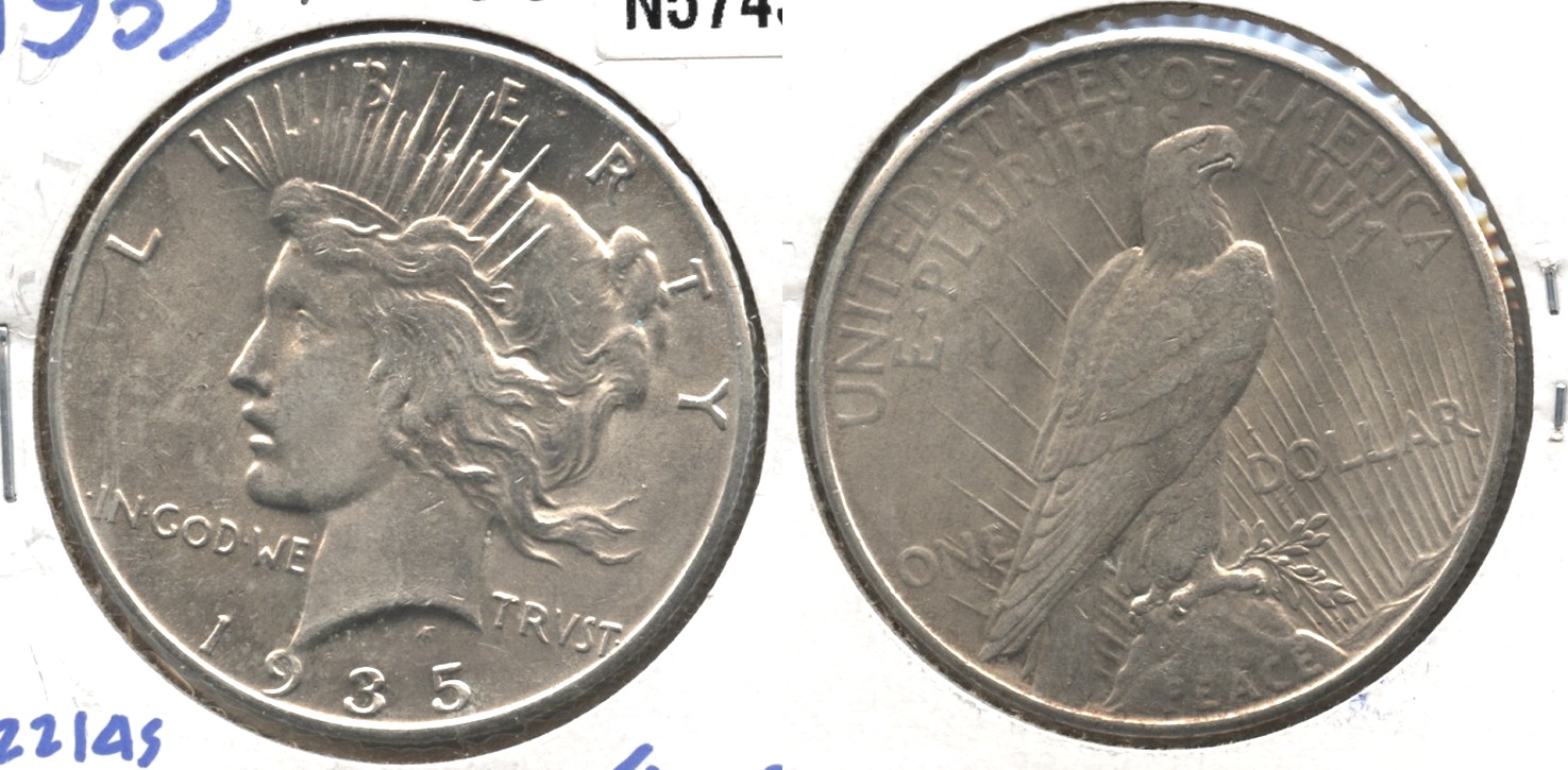 1935 Peace Silver Dollar AU-55 #e