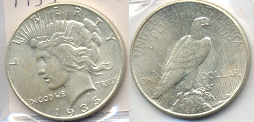 1935 Peace Silver Dollar MS-60