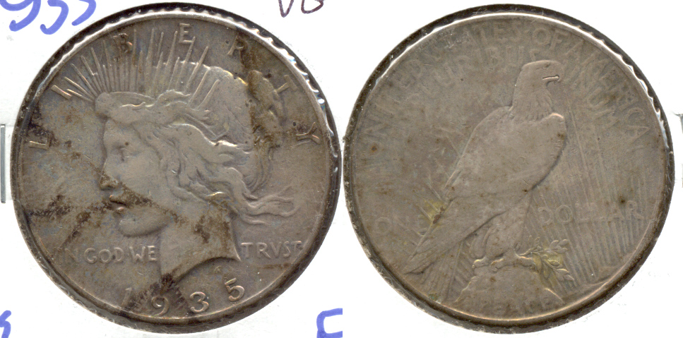 1935 Peace Silver Dollar VG-8