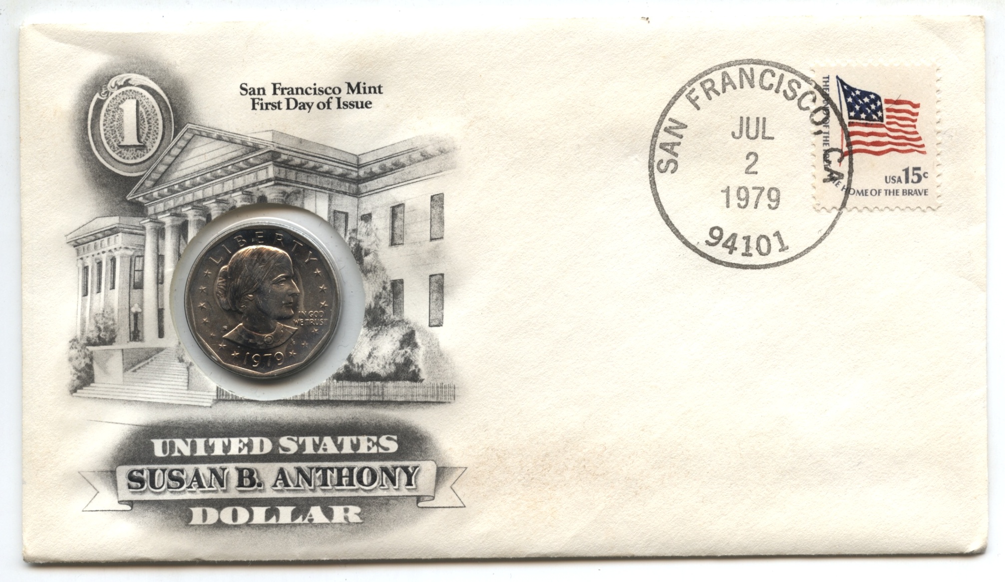 1979-S Anthony Dollar First Day Cover