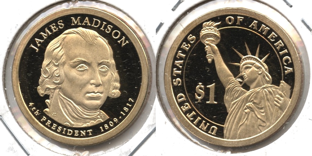2007-S James Madison Presidential Dollar Proof