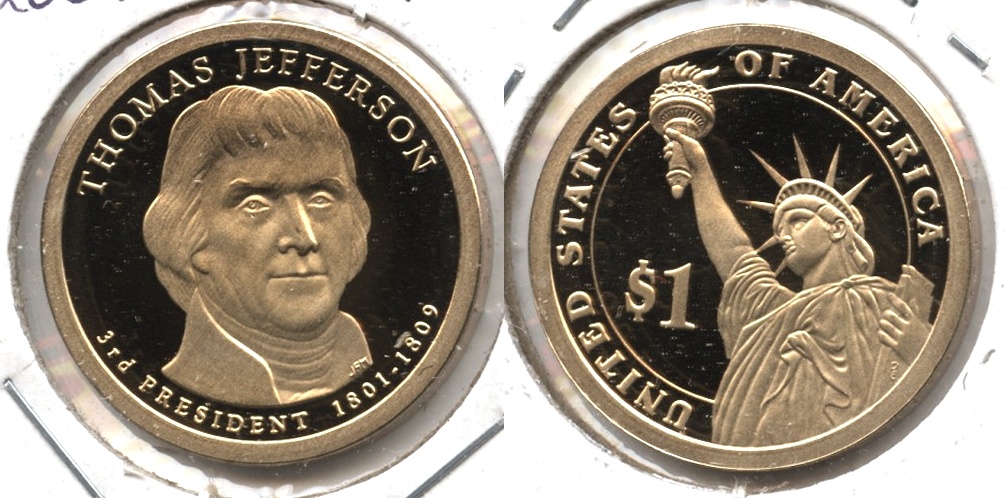 2007-S Thomas Jefferson Presidential Dollar Proof