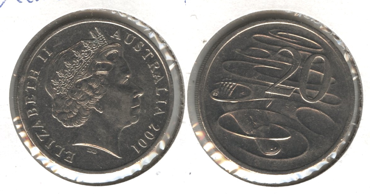2001 Australia 20 Cents EF-40