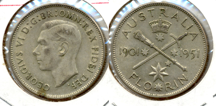 1951 Australia Florin EF-40
