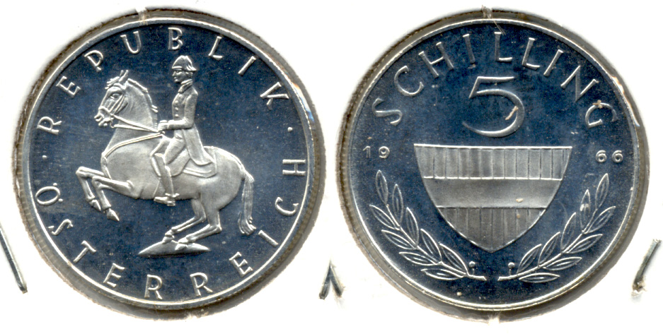 1966 Austria 5 Schillings MS