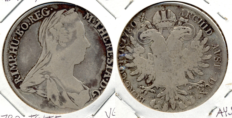 1780 Austria Thaler VG-10
