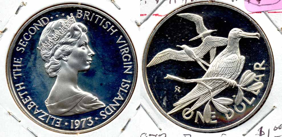 1973 British Virgin Islands $1 Dollar Proof
