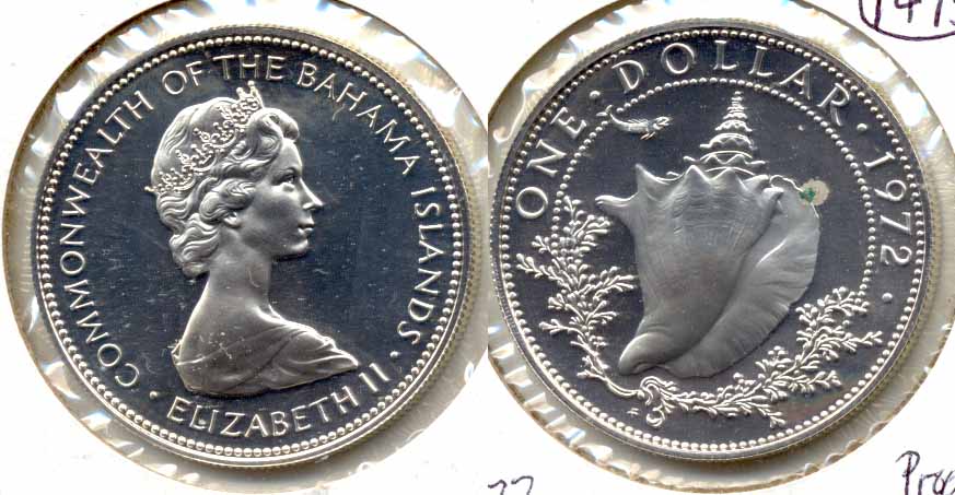 1972 Bahamas $1 Dollar Proof