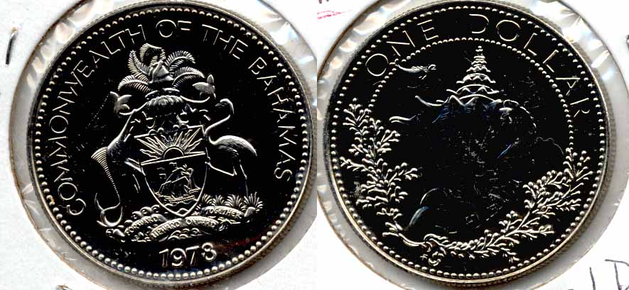 1978 Bahamas $1 Dollar Prooflike