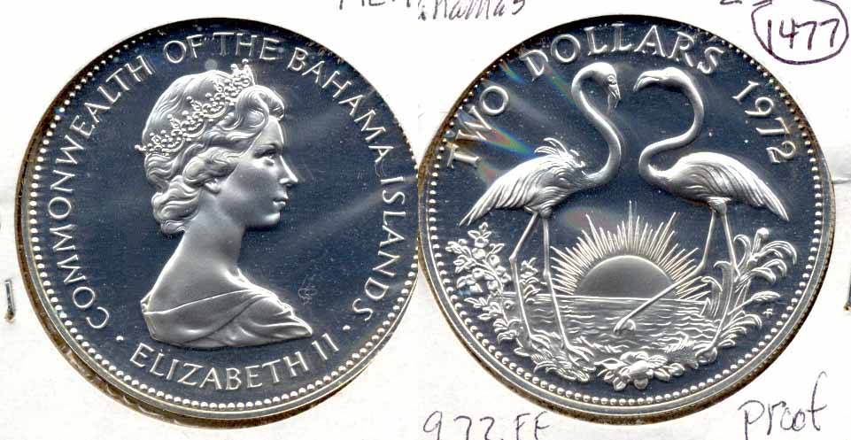 1972 Bahamas $2 Dollar Proof #a
