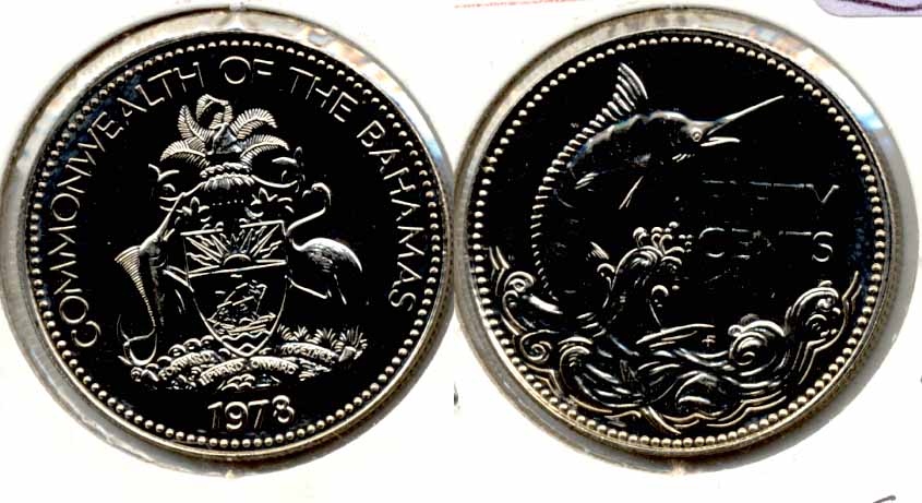 1978 Bahamas 50 Cents Prooflike