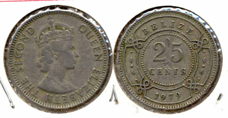 1979 Belize 25 Cents VF-20