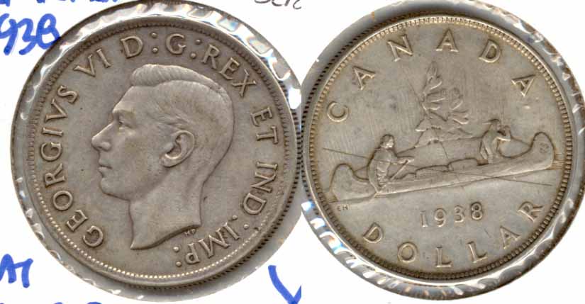 1938 Canada 1 Dollar VF-20