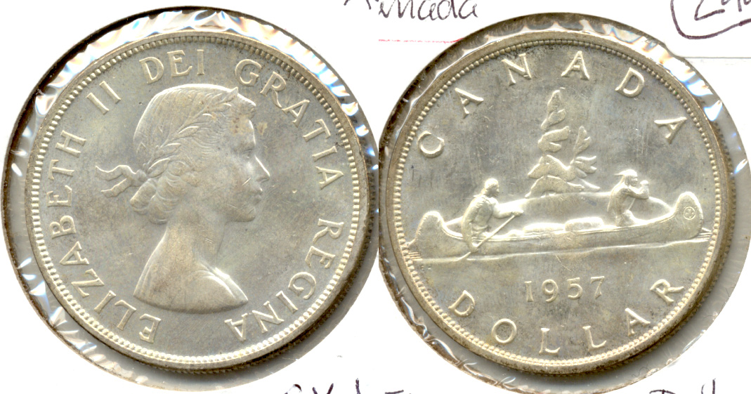 1957 3WL Canada 1 Dollar AU-50