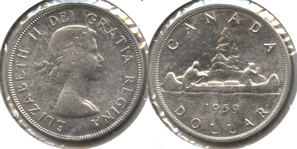 1959 Canada 1 Dollar AU-50 #a