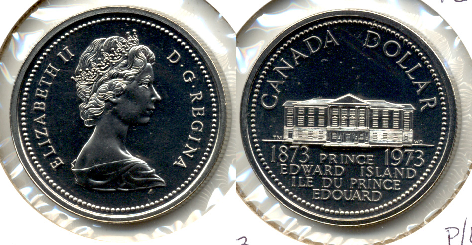 1973 Prince Edward Island Canada 1 Dollar Prooflike