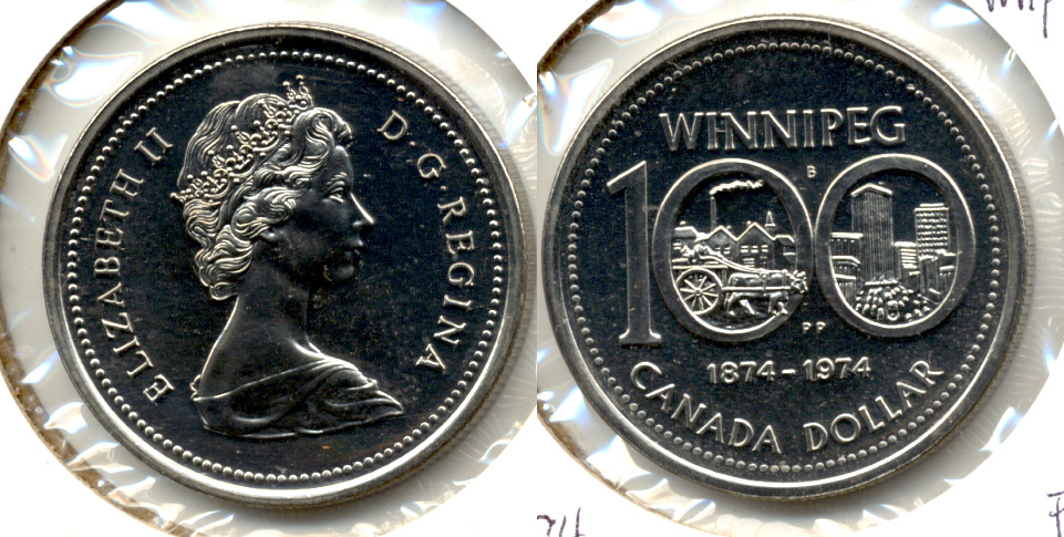1974 Winnipeg Canada 1 Dollar Prooflike