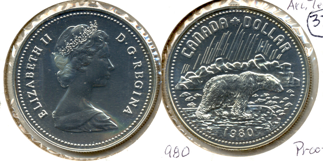 1980 Arctic Canada 1 Dollar Proof