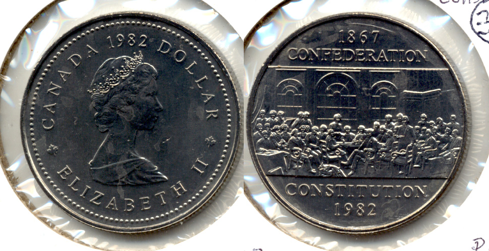 1982 Constitution Canada 1 Dollar Prooflike