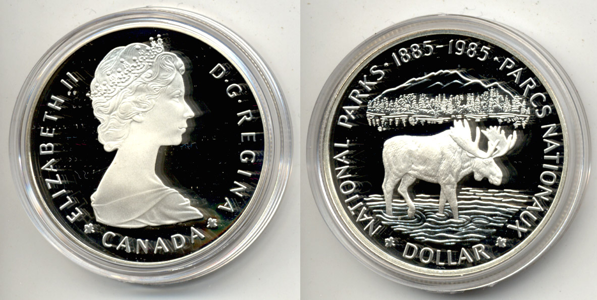 1985 National Parks Canada 1 Dollar Proof