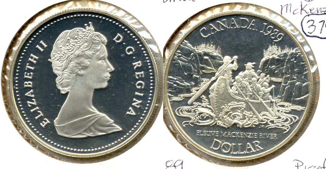 1989 MacKenzie River Canada 1 Dollar Proof