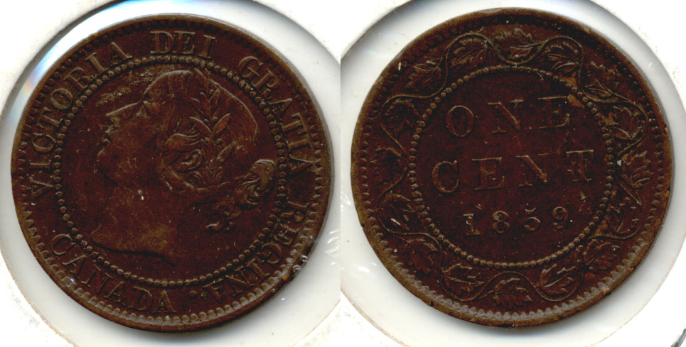 1859 Canada 1 Cent EF-40