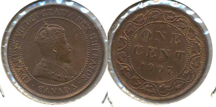 1907 Canada 1 Cent AU-50