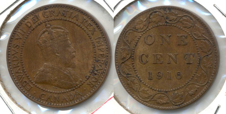 1910 Canada 1 Cent VF-30