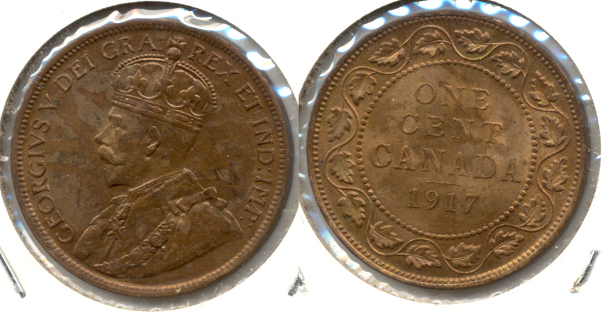 1917 Canada 1 Cent AU-58