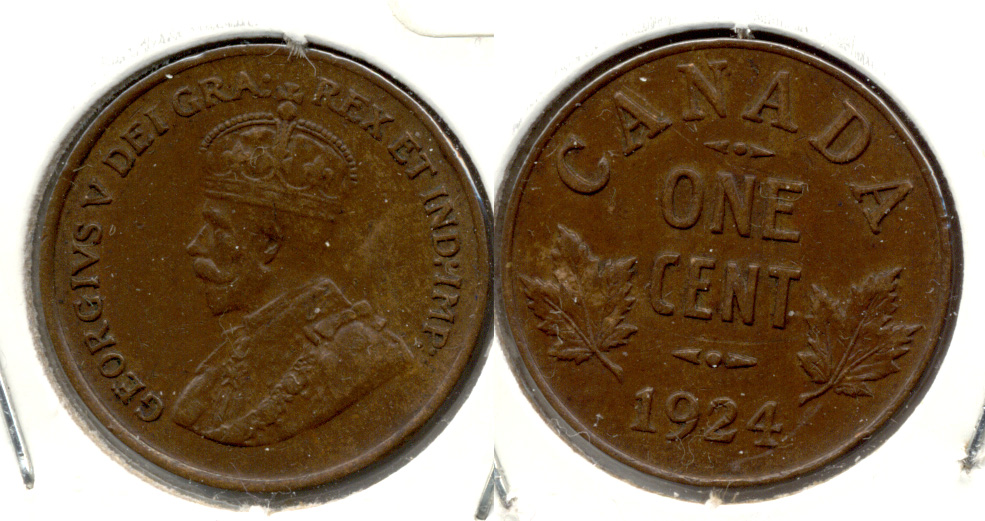 1924 Canada 1 Cent VF-30