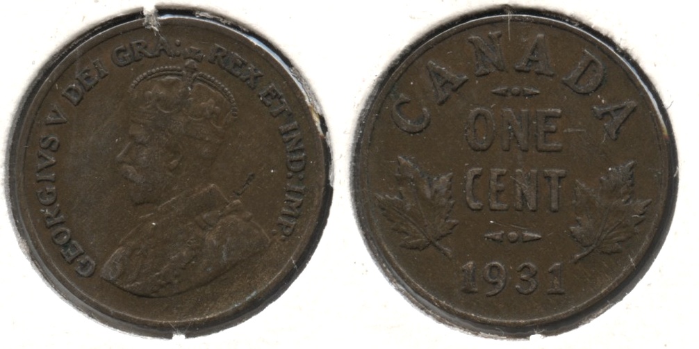 1931 Canada 1 Cent EF-40