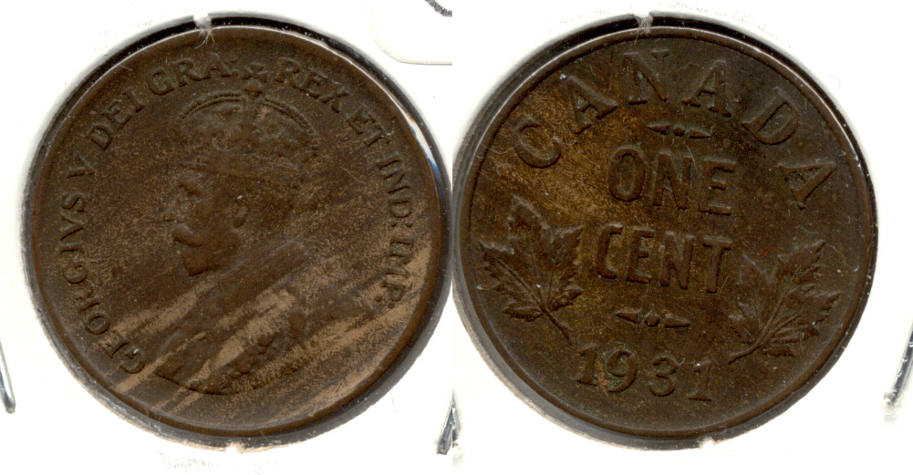 1931 Canada 1 Cent VF-20