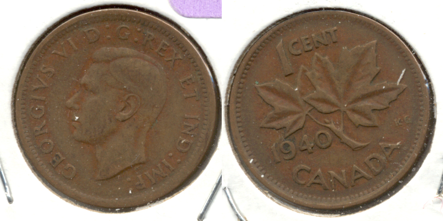 1940 Canada 1 Cent VG-8