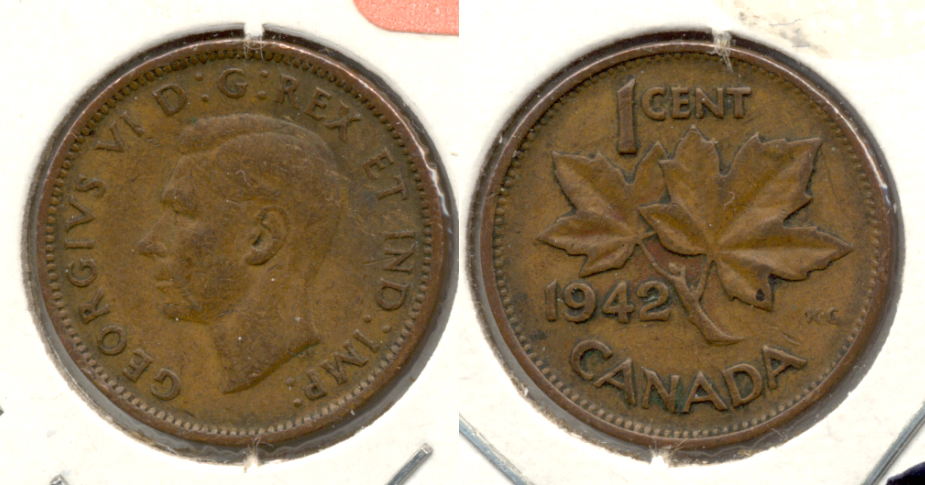 1942 Canada 1 Cent VG-8