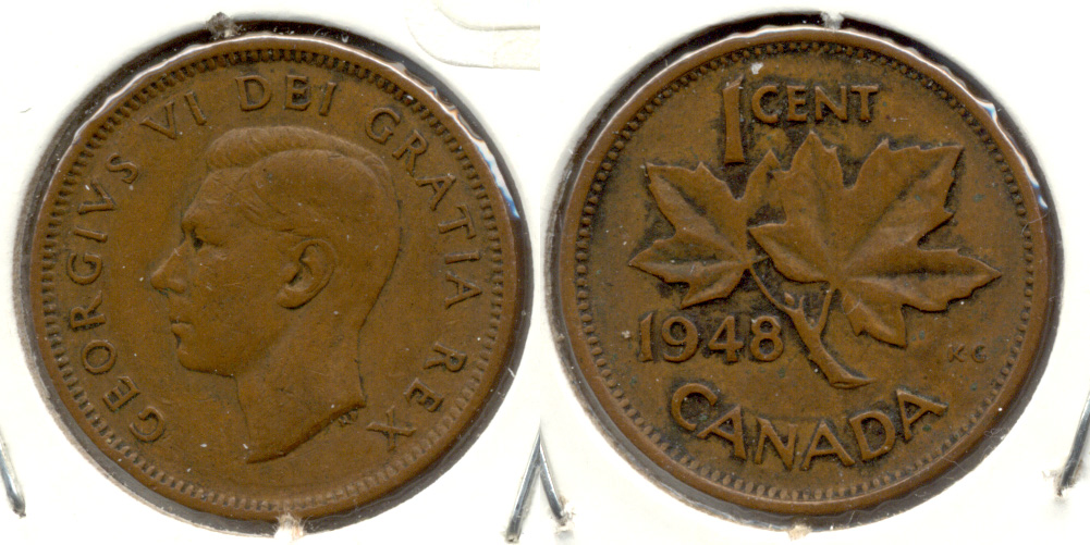 1948 Canada 1 Cent VF-20
