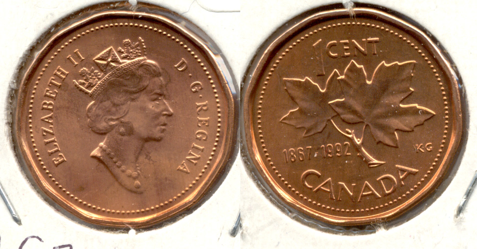1992 Canada 1 Cent MS