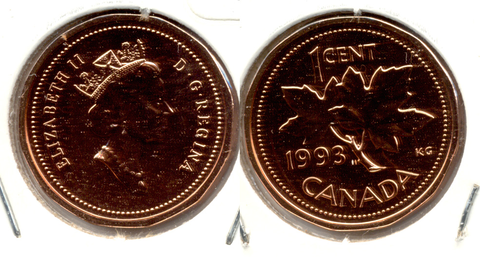 1993 Canada 1 Cent Prooflike