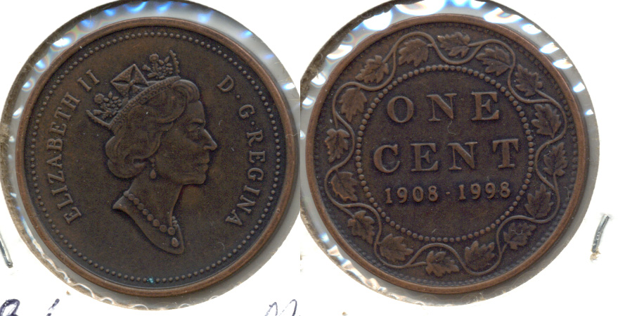 1908 - 1998 Canada 1 Cent Matte Specimen