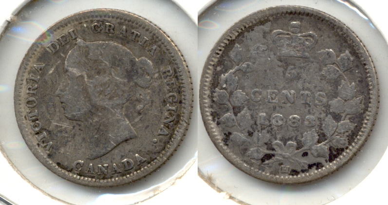 1883-H Canada 5 Cents Fine-12