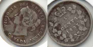 1897 Canada 5 Cents Fine-12