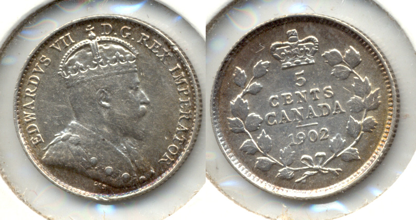 1902 Canada 5 Cents EF-40