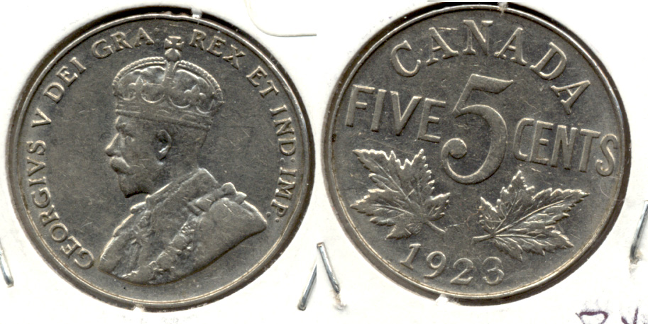 1923 Canada Nickel VF-20